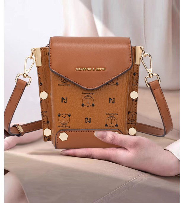 Mini crocodile pattern crossbody bag