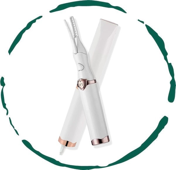 Rechargeable heated eyelash curler with LED display