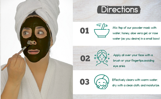 Activated charcoal face mask powder