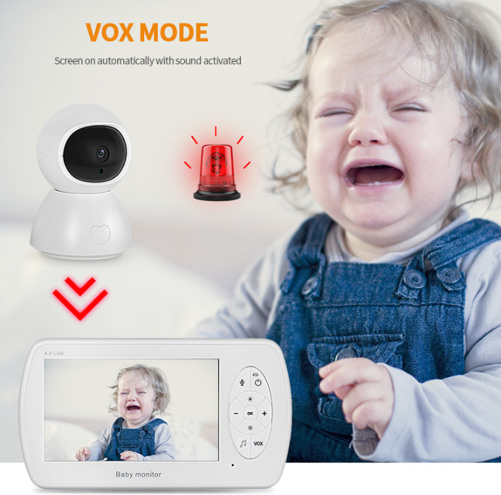 Afsaal baby monitor with camera and screen for easy baby monitoring and communication.
